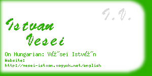 istvan vesei business card